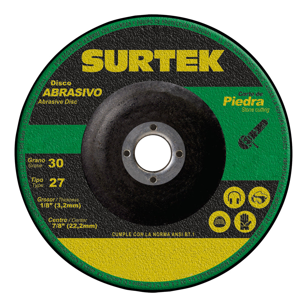 Disco t/27 piedra 7x1/8" Surtek