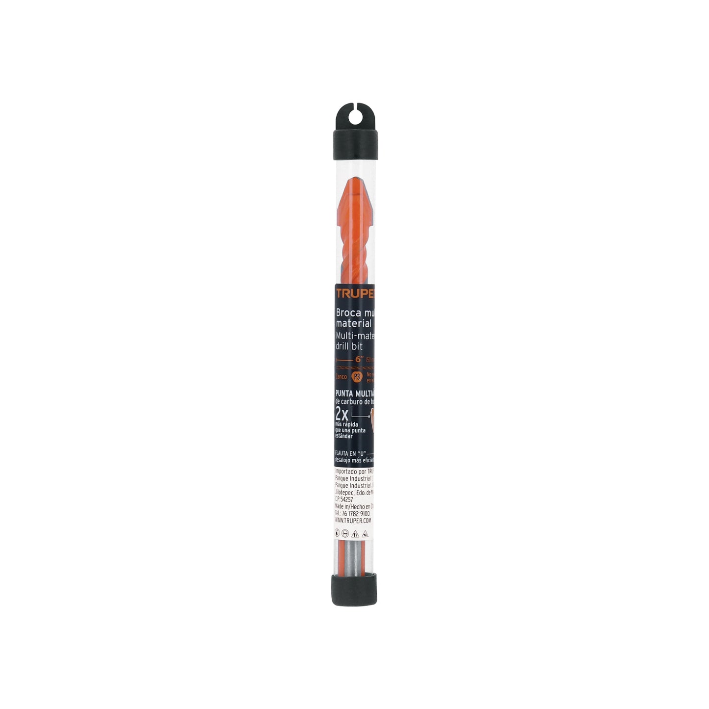 Broca multimaterial 1/2 x 6", Truper 101809 Pieza