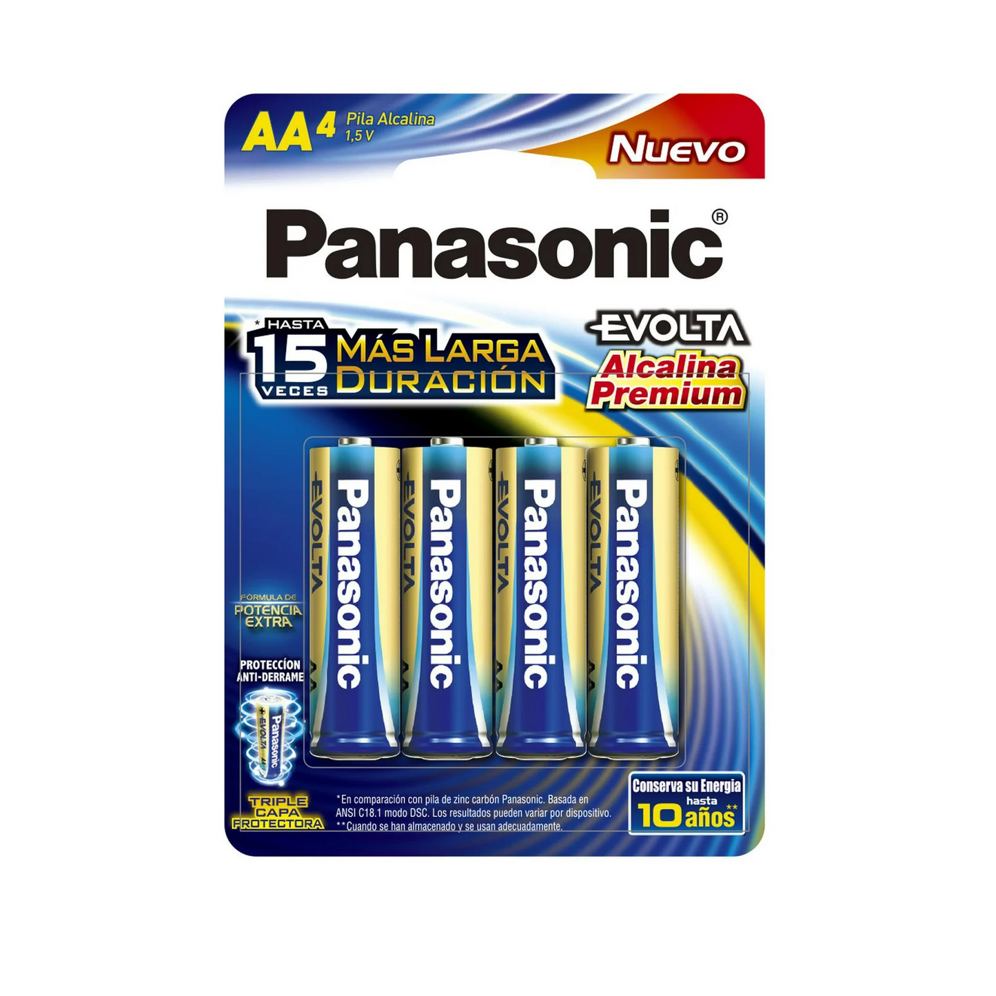 Bateria aa alkalina 4 piezas pipanevolaa4 panasonic Paquete