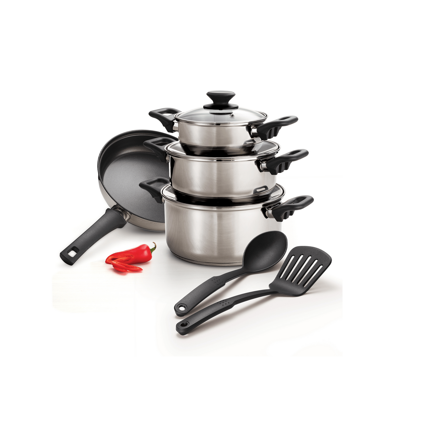 Bateria cocina acero inoxidable 9 piezas 80117/005 Tramontina Paquete