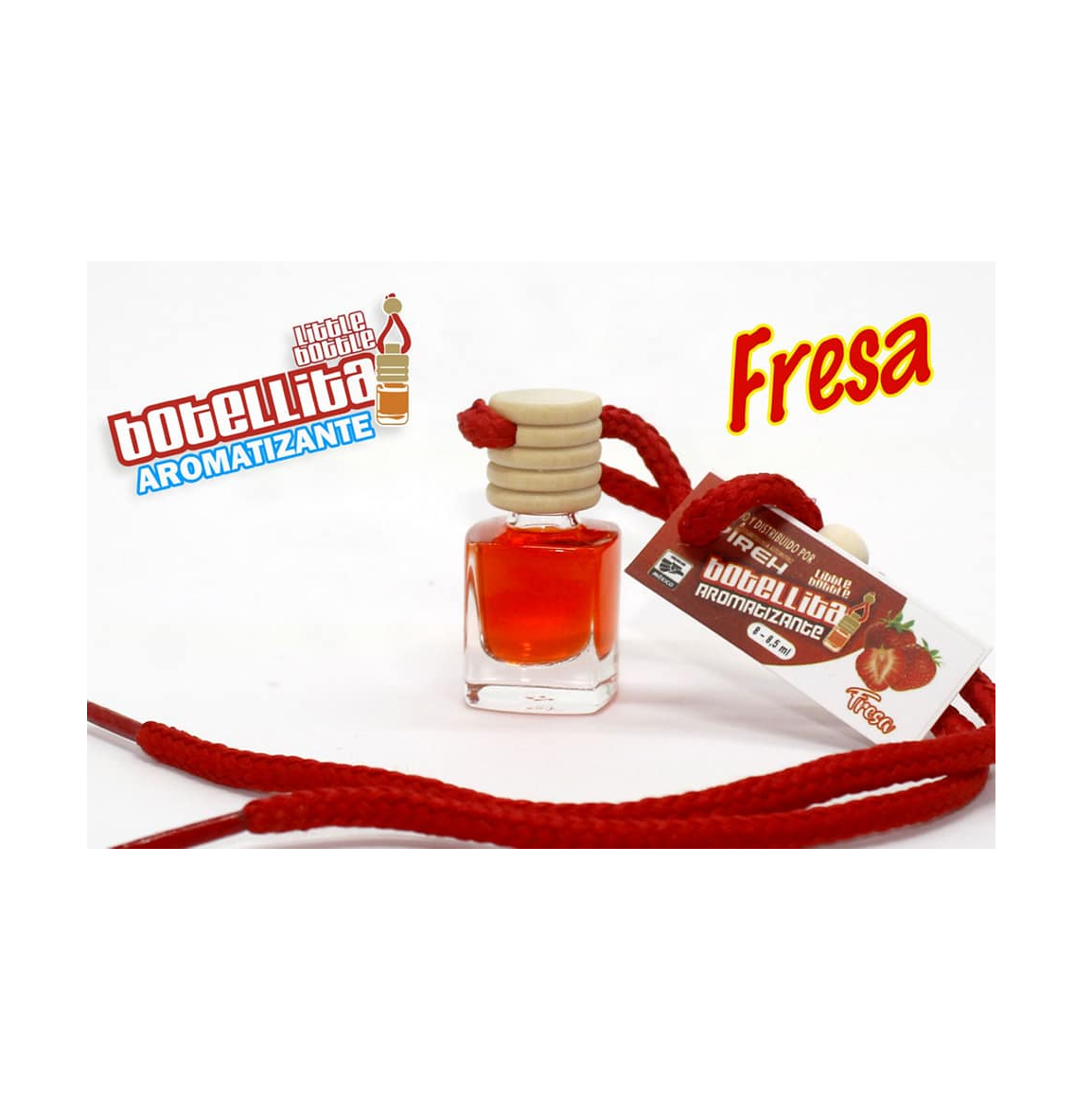 Botellita para colgar aroma fresa Pieza