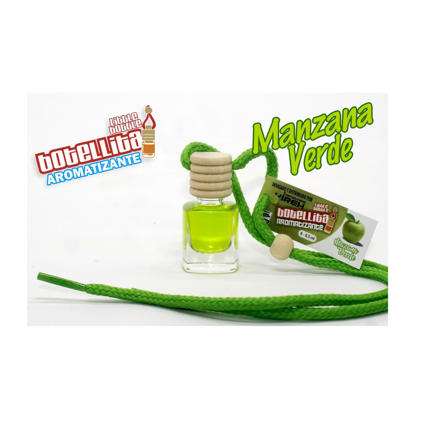 Botellita para colgar aroma manzana verde Pieza