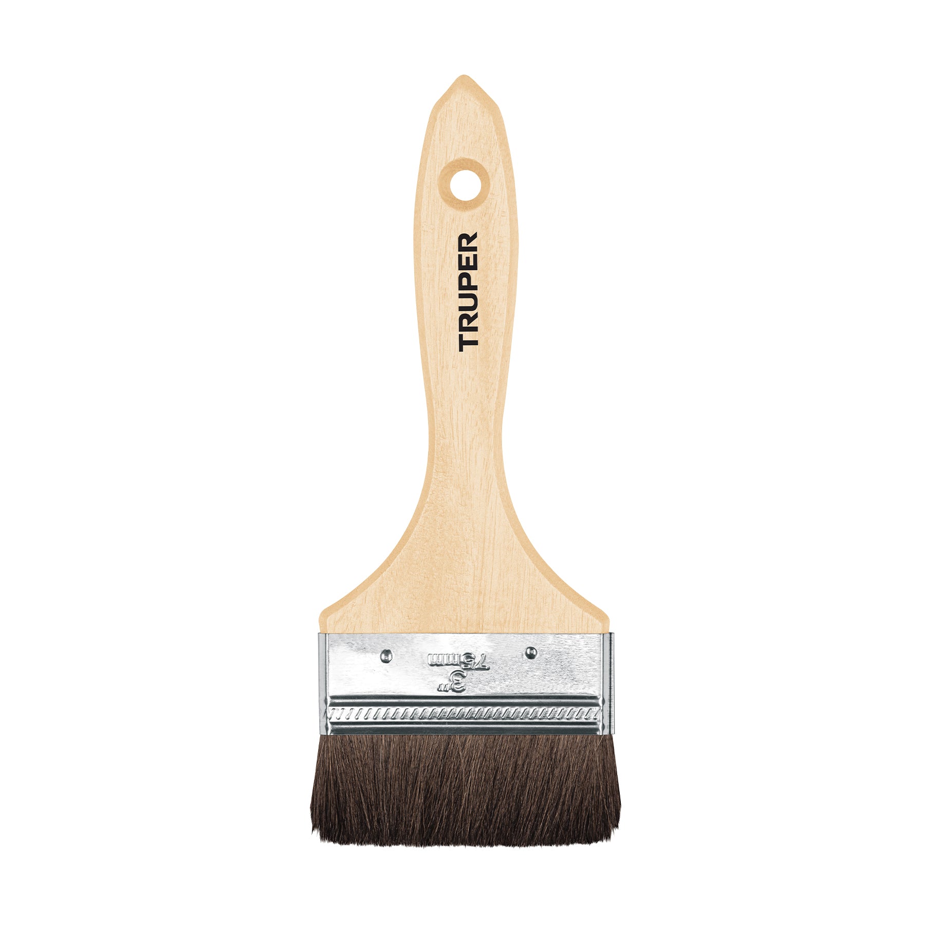 Brocha pelo de camello de 3p con mango de madera Truper 12469