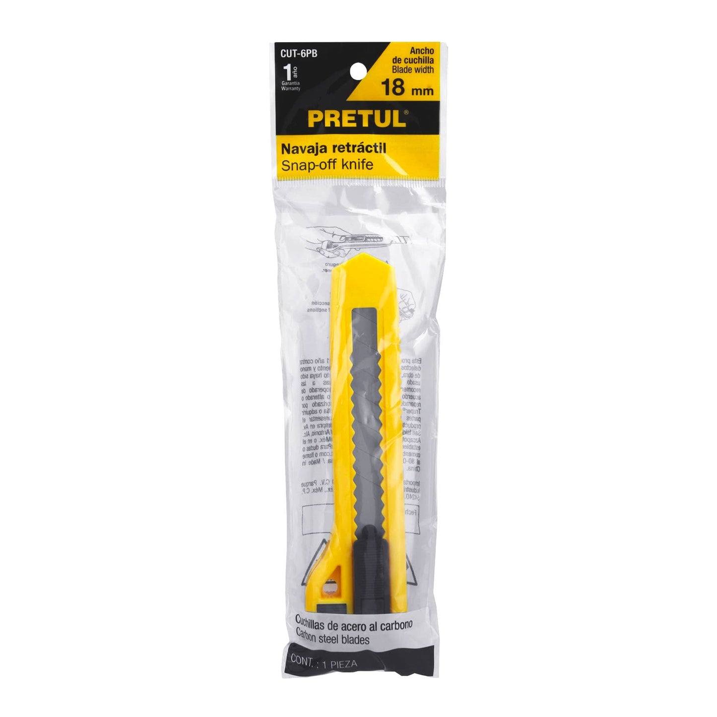 Cutter 18 mm plástico 22405 Pretul Pieza