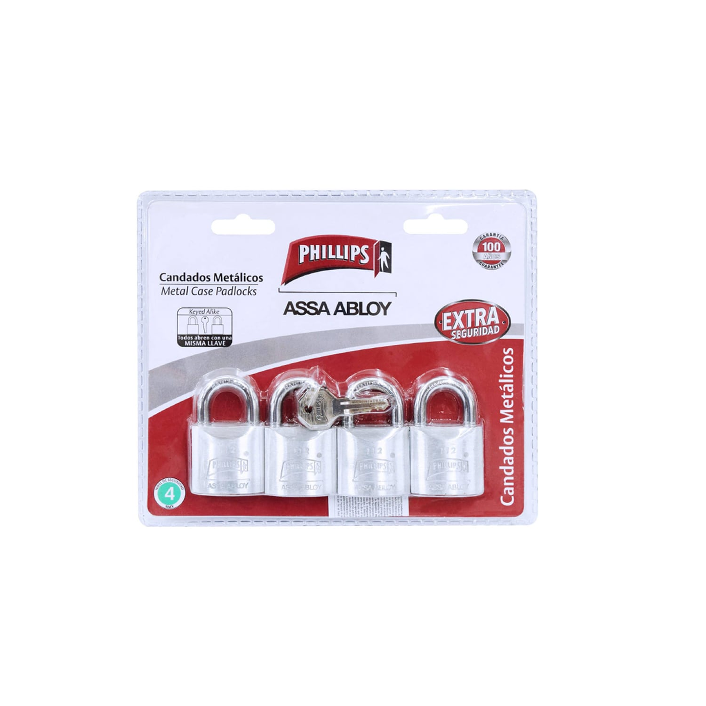 Candado 4x4 mod 113 1713 phillips Paquete