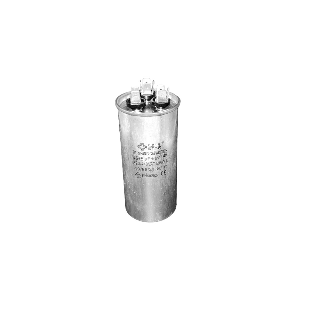 Capacitor de trabajo dual 45+5 mf+-5% 440v - xair082 - rosan Caja