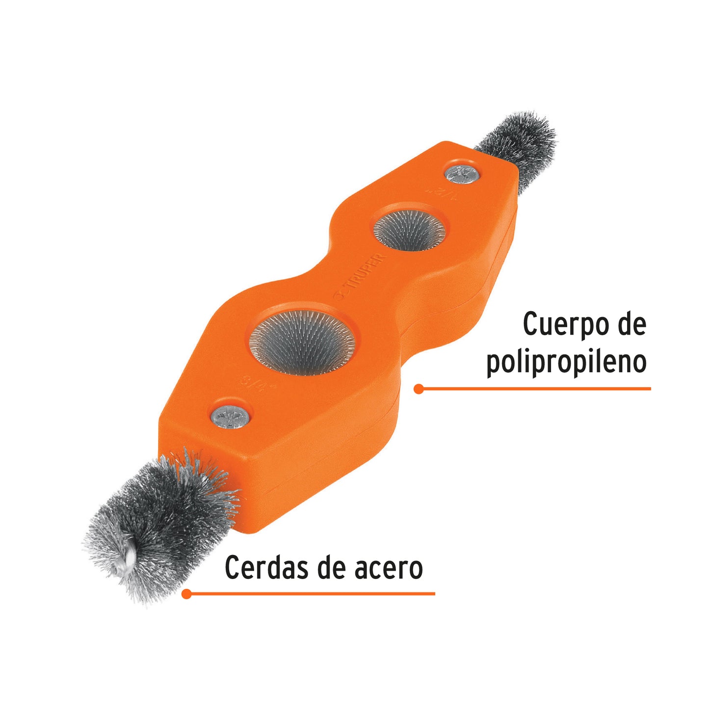 Cepillo limpiador de terminales de baterías 4 en 1 17110 Truper Pieza
