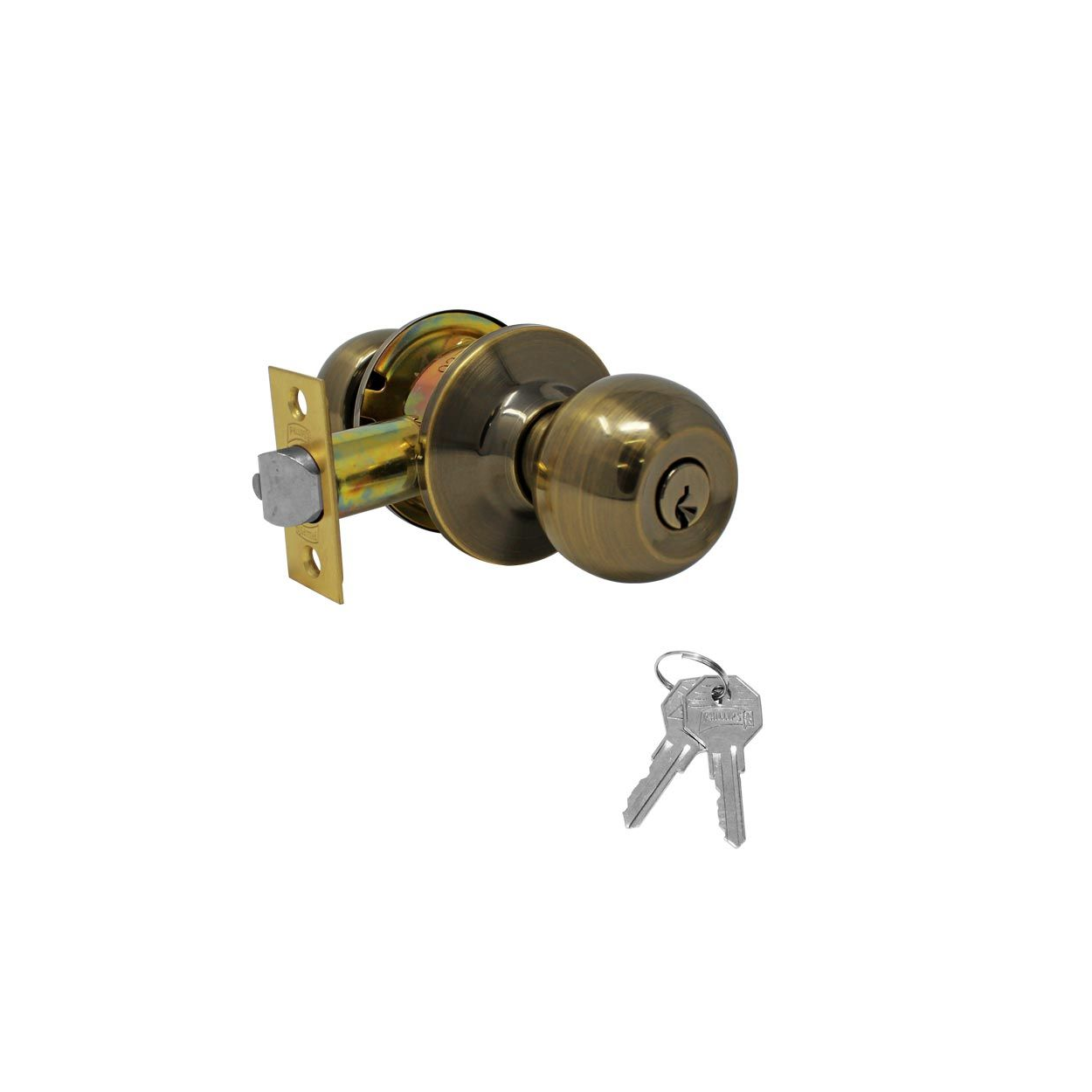 Cerradura recamara con llave laton antiguo 81713 phillips Pieza