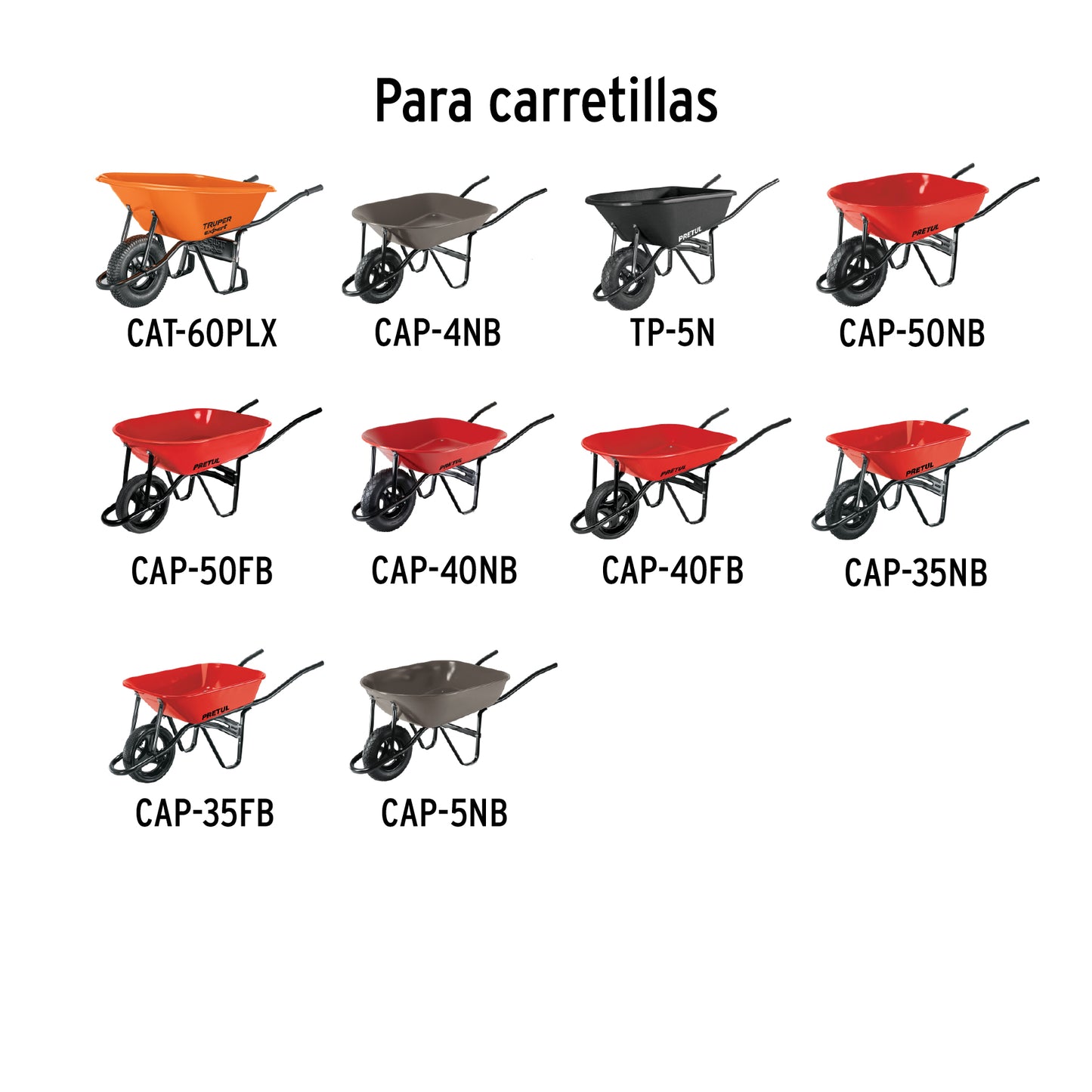 Chumacera para carretilla 11876 truper Pieza