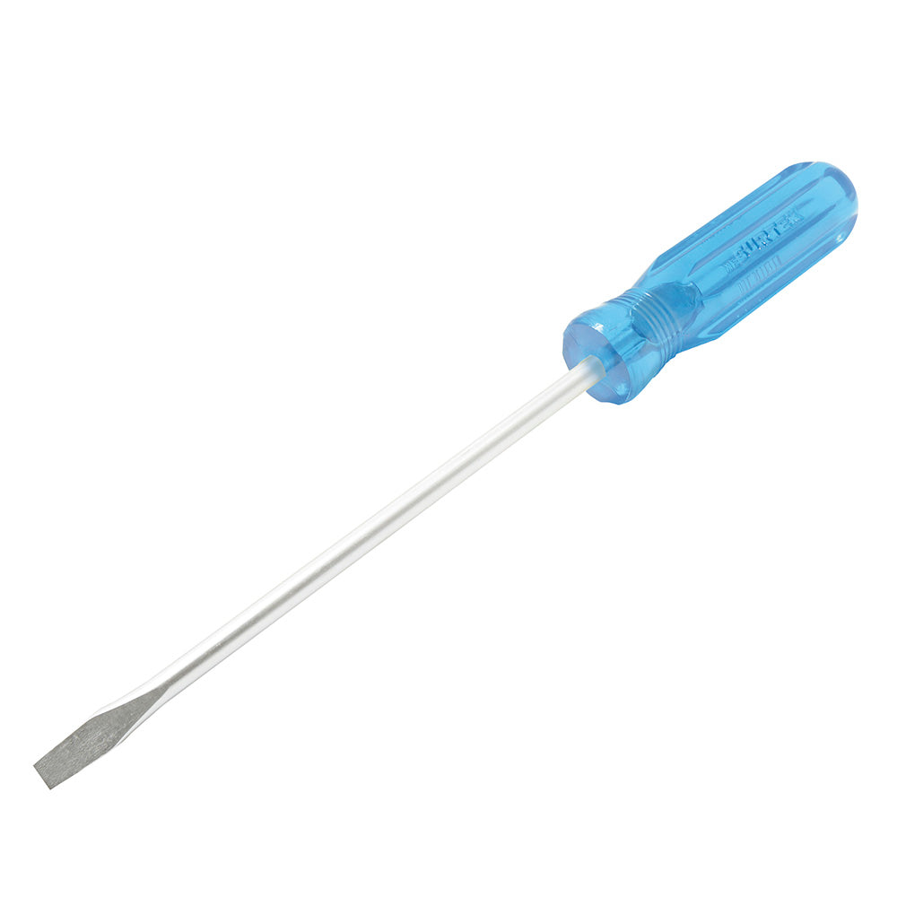 Destornillador azul barra redonda punta plana 1/4x4" Surtek