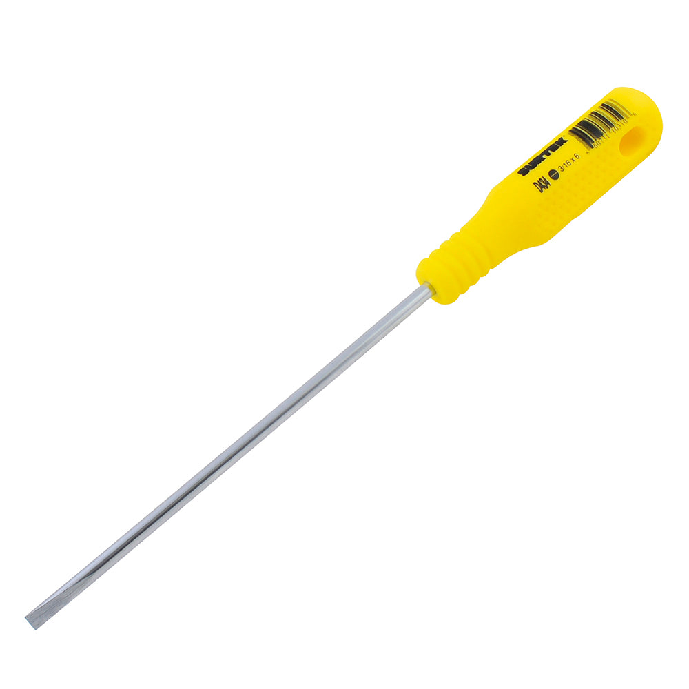 Destornillador amarillo barra redonda cabinet 3/16x6" Surtek