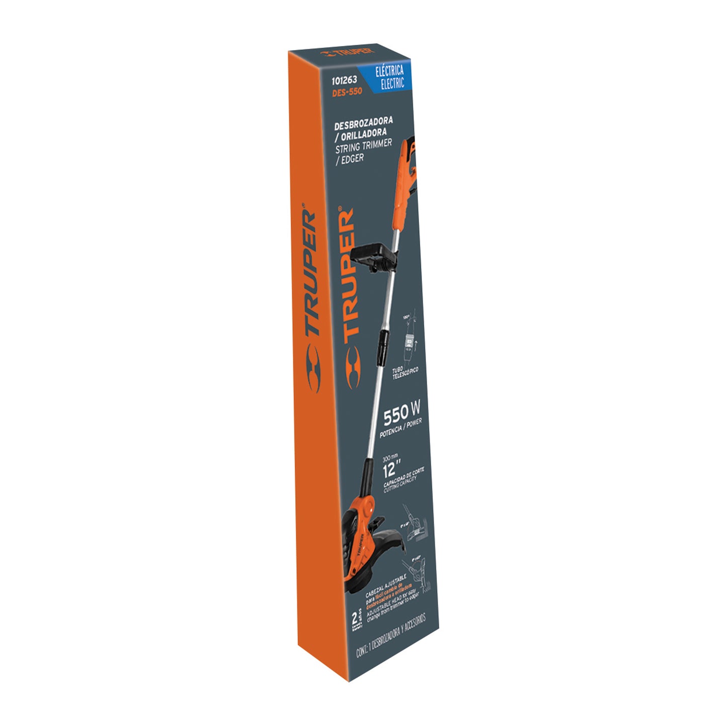 Desbrozadora electrica 550w mango D 13"corte, 101263 Truper Pieza