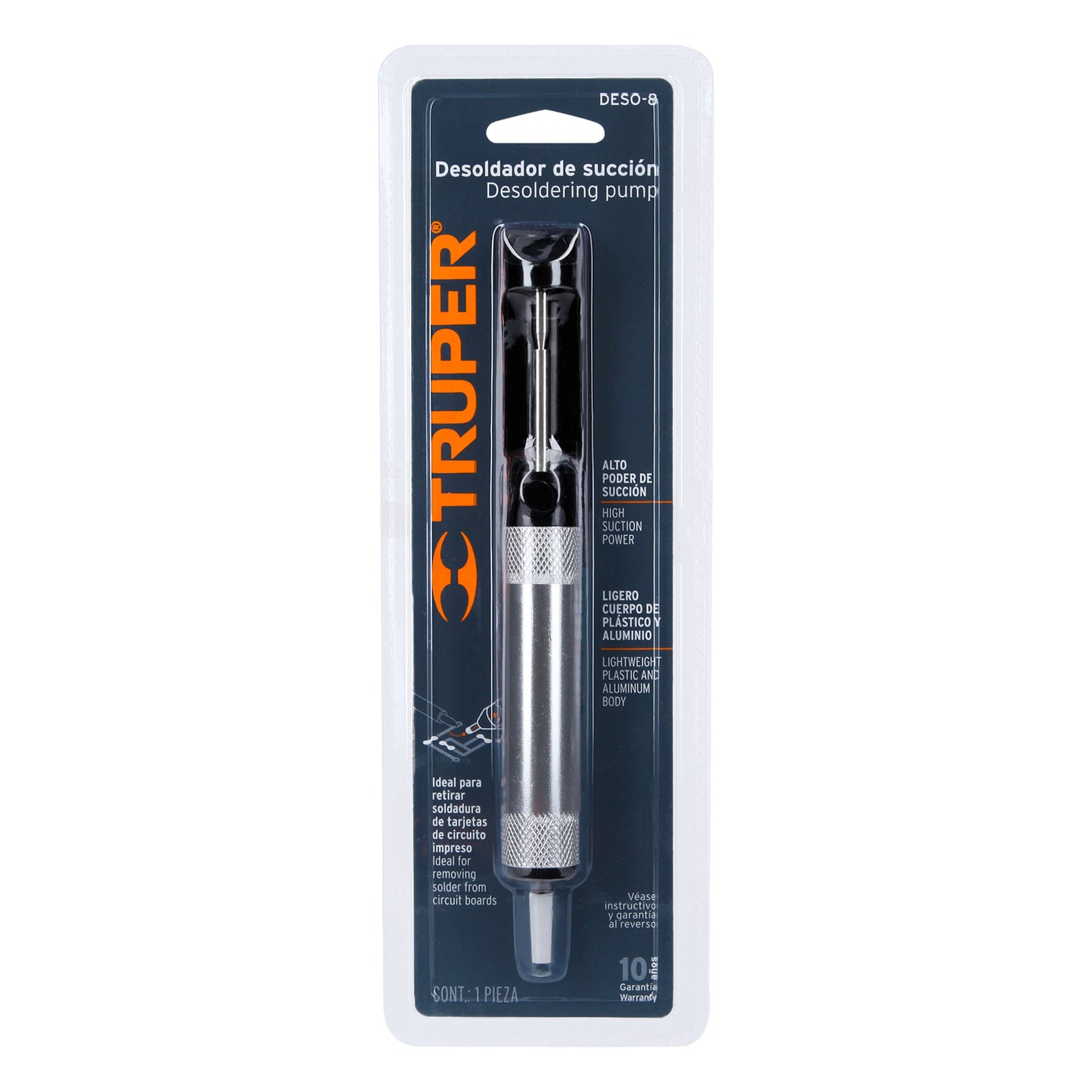 Desoldador de succion de 8p 16923 Truper Pieza