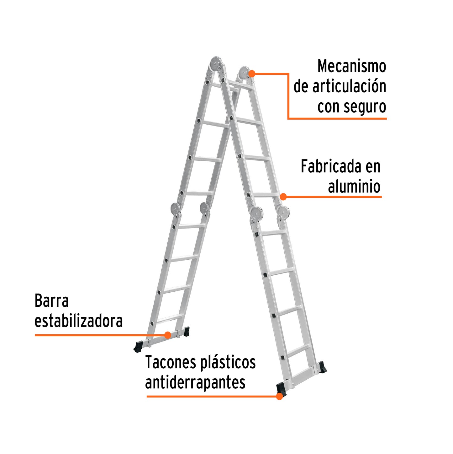 Escalera multiposicion 16 peldaños tipo 1 101906 truper Pieza