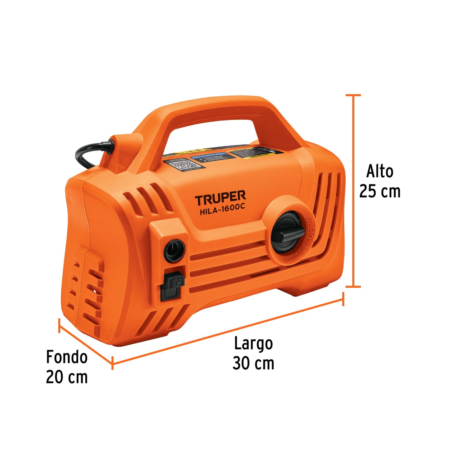 Hidrolavadora electrica compacta 1600 psi 102795 truper - Truper