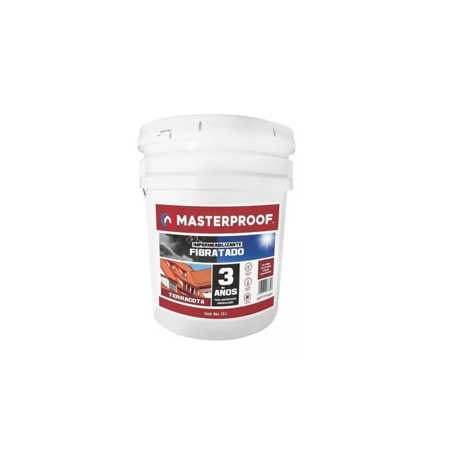 Impermeabilizante afibratado cubeta 19 lt 3 años masterproof Pieza
