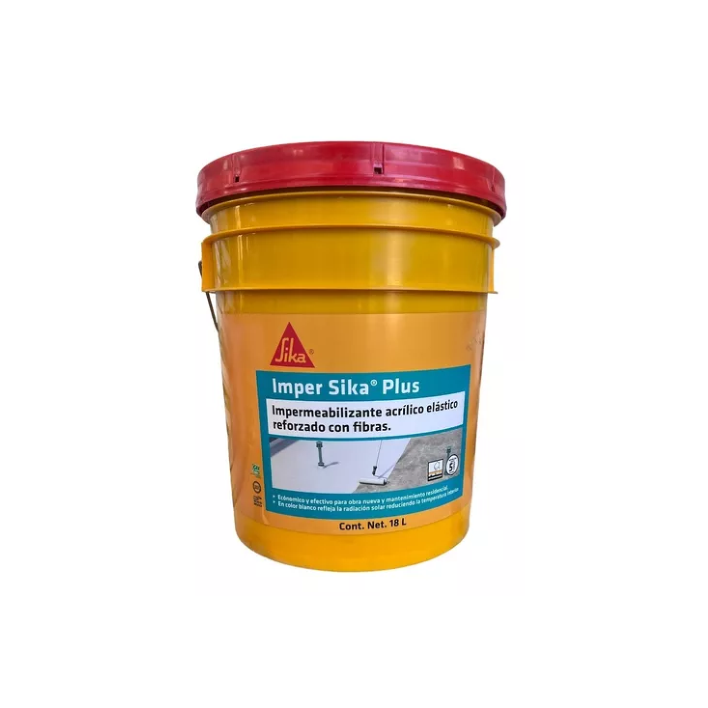 Impermeabilizante blanco sika plus cubeta 18 lts 5 años 413424 sika Pieza