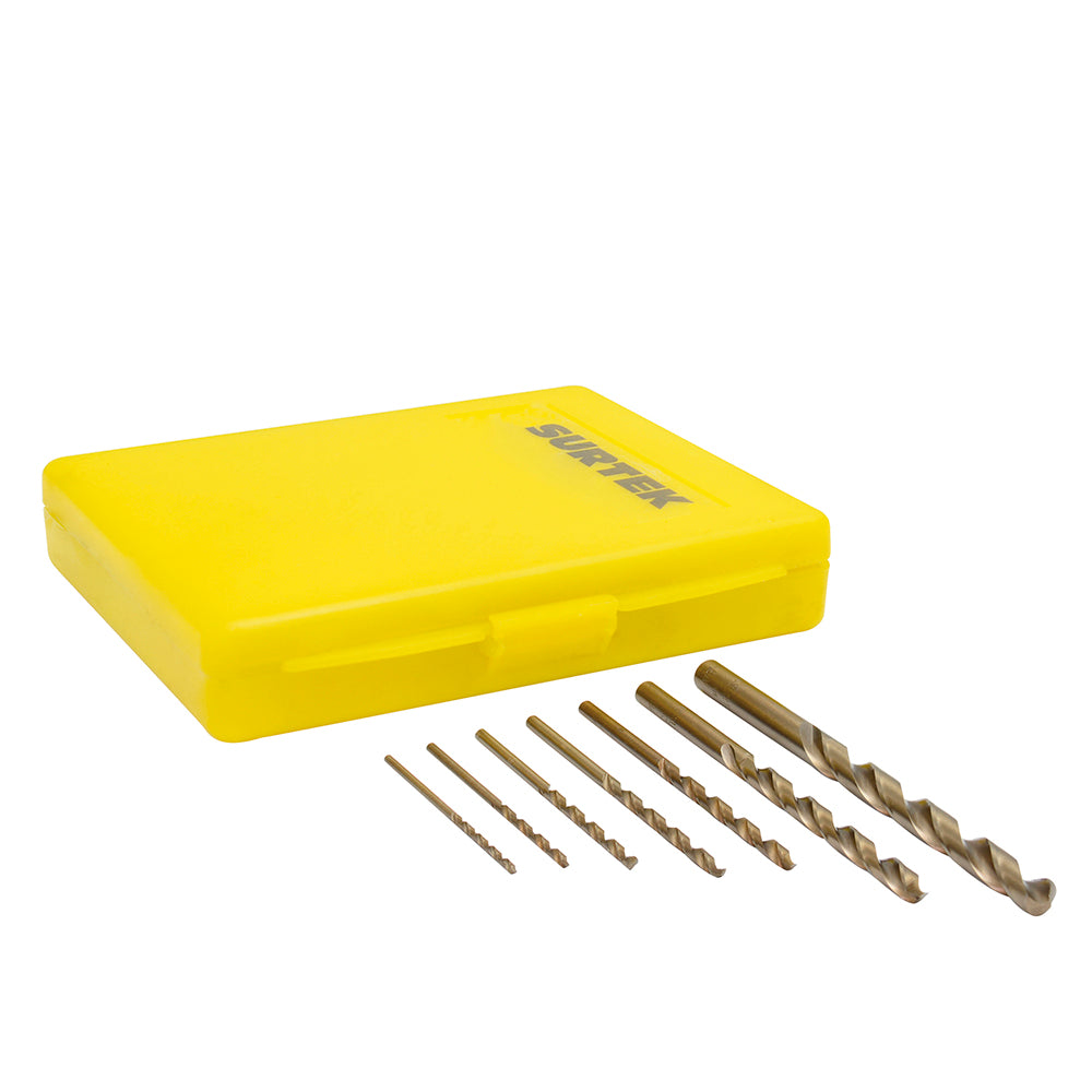 Juego de 7 brocas acero alta velocidad con cobalto Surtek