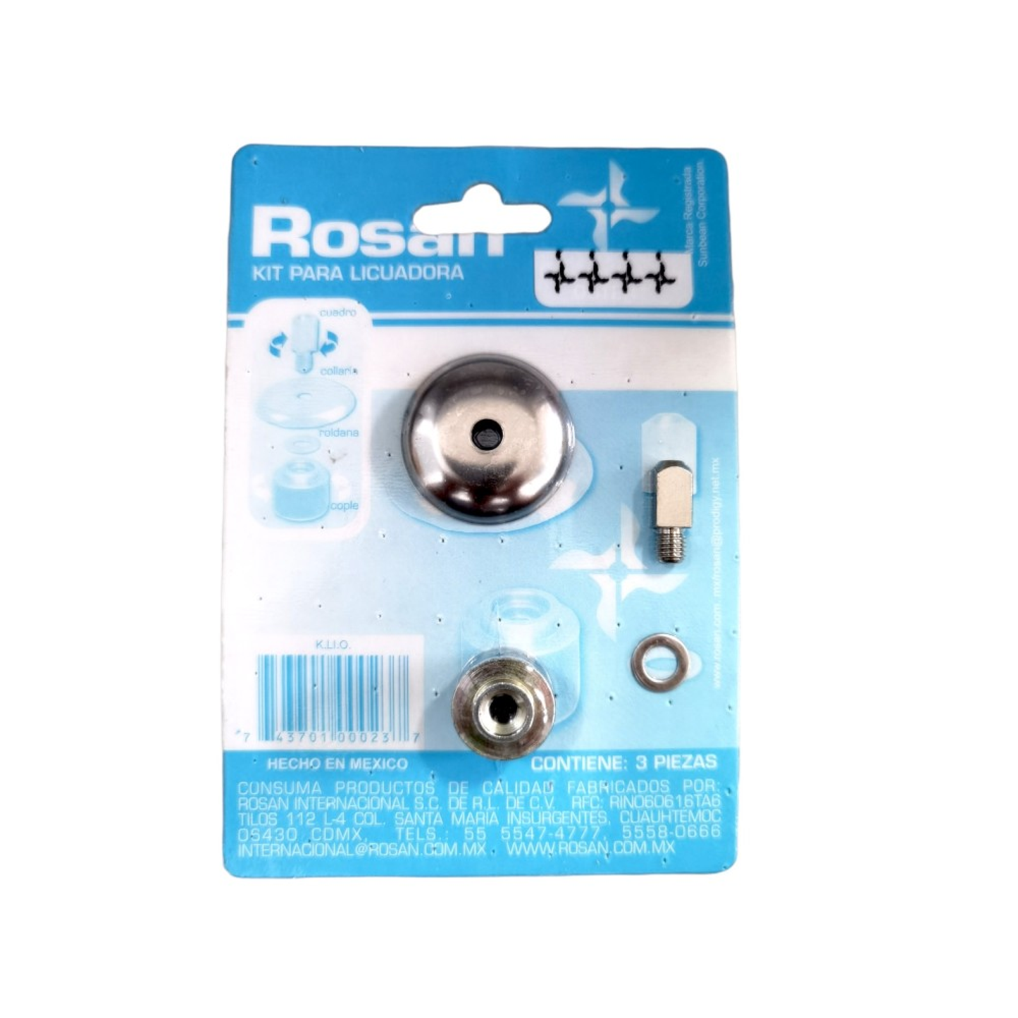 Kit para licuadora 4 piezas d6833r15 oster Paquete