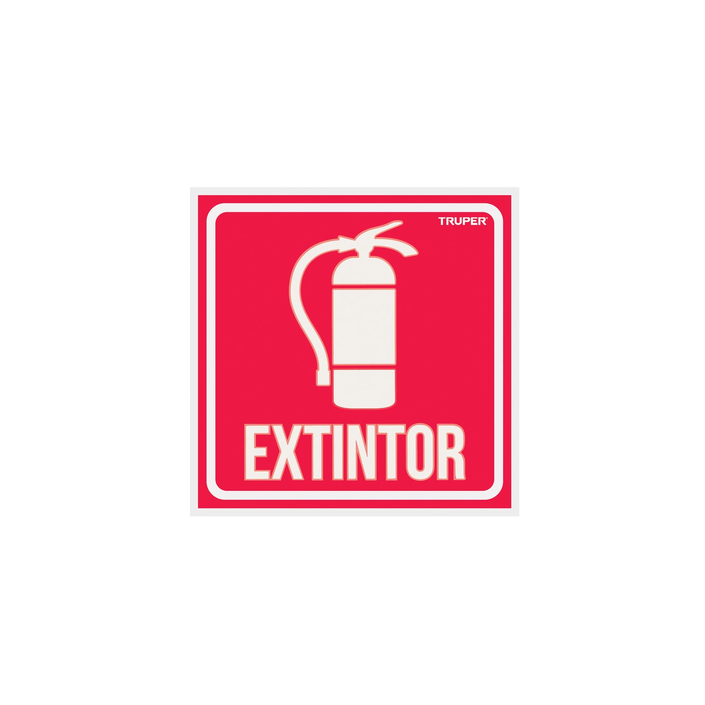 Letrero de señalización EXTINTOR 19 x 19 cm 18434 Truper Pieza