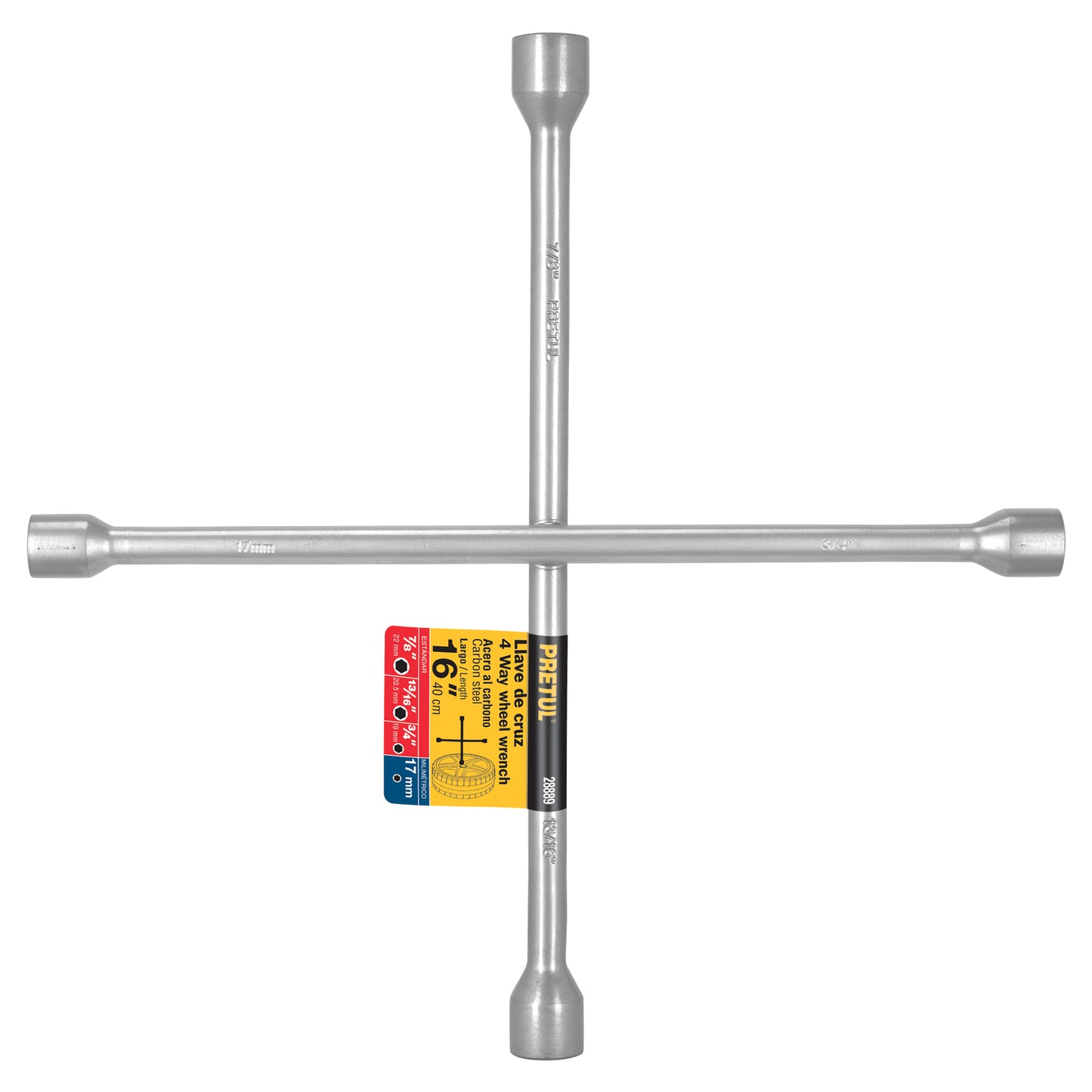 Llave de cruz para automovil o camioneta 16p 28889 pretul Pieza