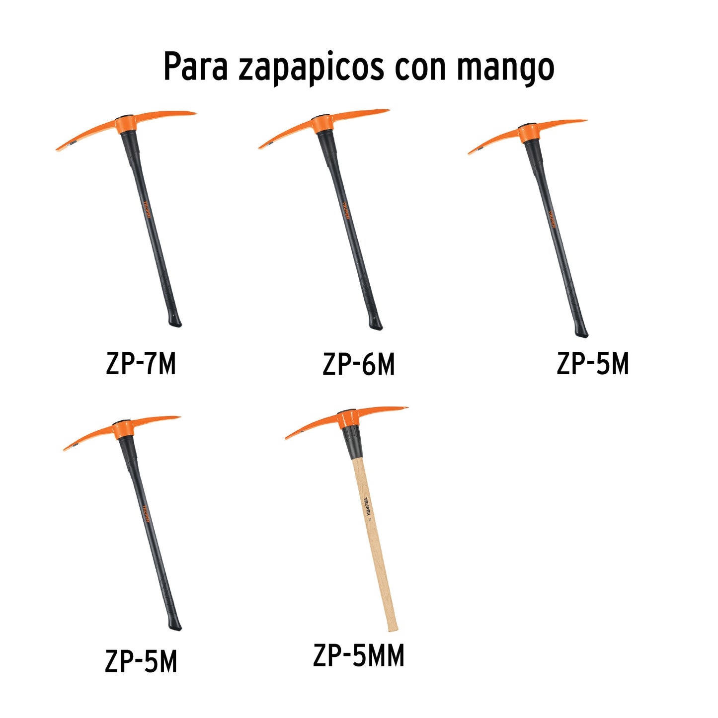 Mango de madera 36p para zapapicos y talachos de 4 a 7 lb 102792 Truper Pieza