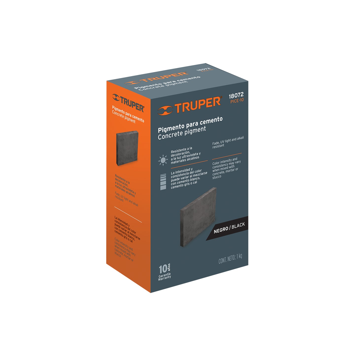 Pigmento negro para cemento 1 kg Truper 18072 Pieza