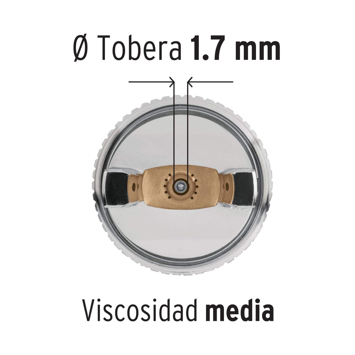 Pistola p/pintar gravedad HVLP vaso plastico 1.7 mm Truper 12129 Pieza