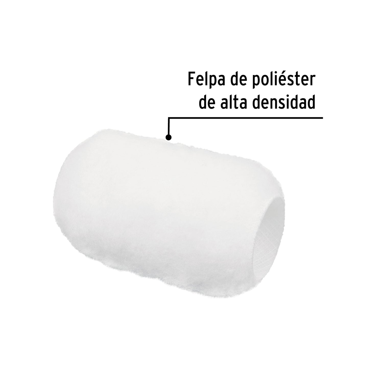 Felpa para mini rodillo poliéster 4p x 3/4p 13897 Truper Pieza