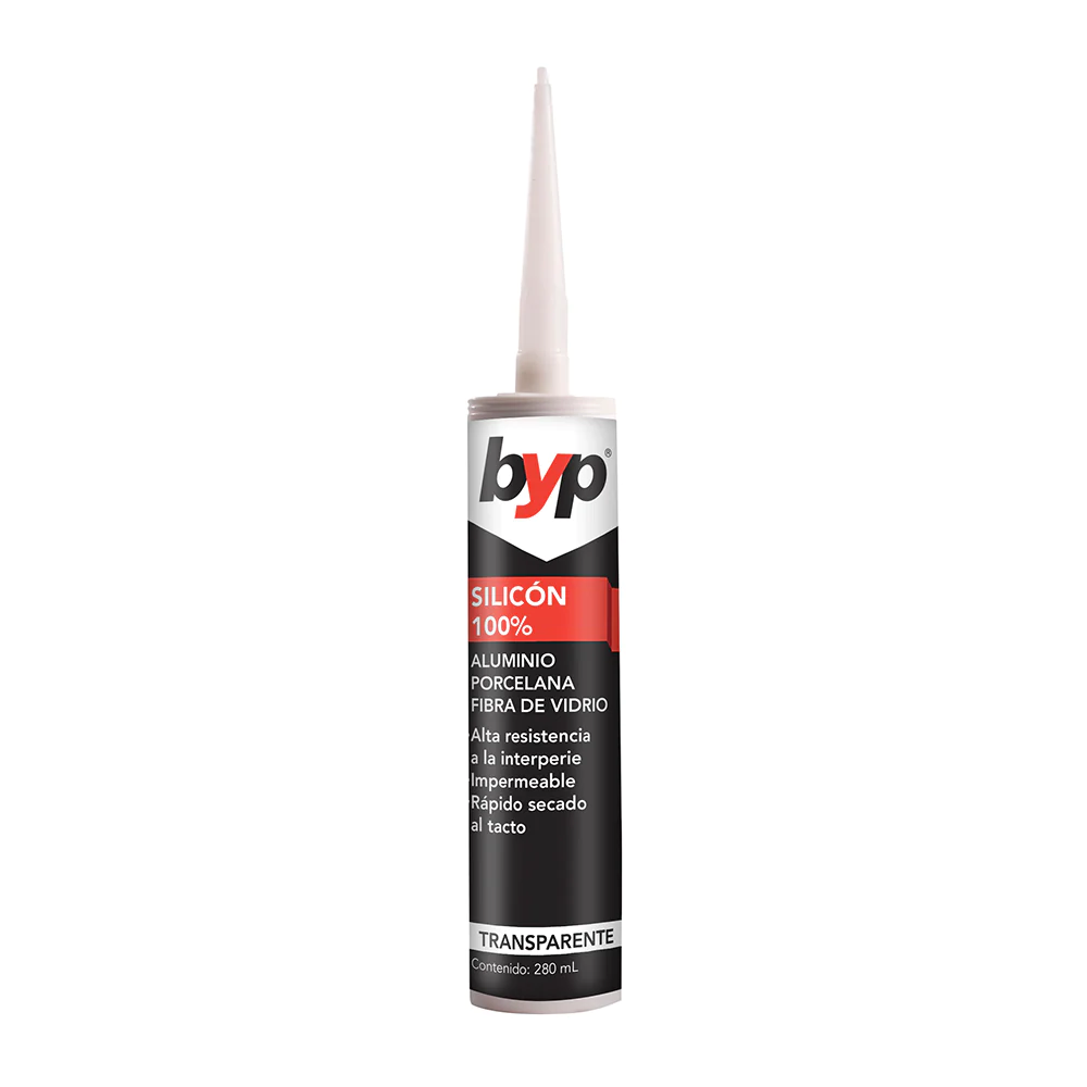 Silicon 100% profesional transparente 280 mil spt28 byp Pieza