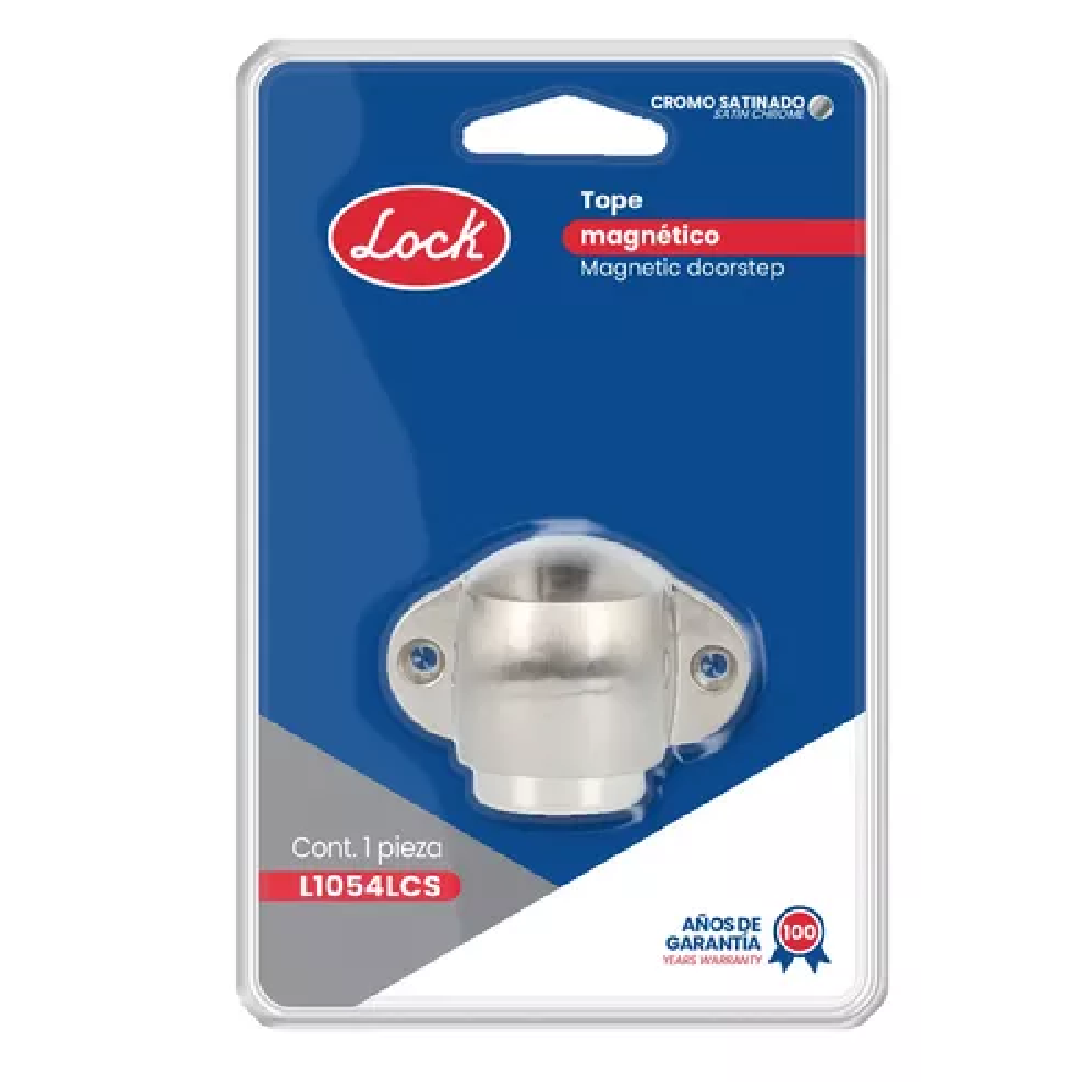 Tope magnético para puerta níquel satinado Lock