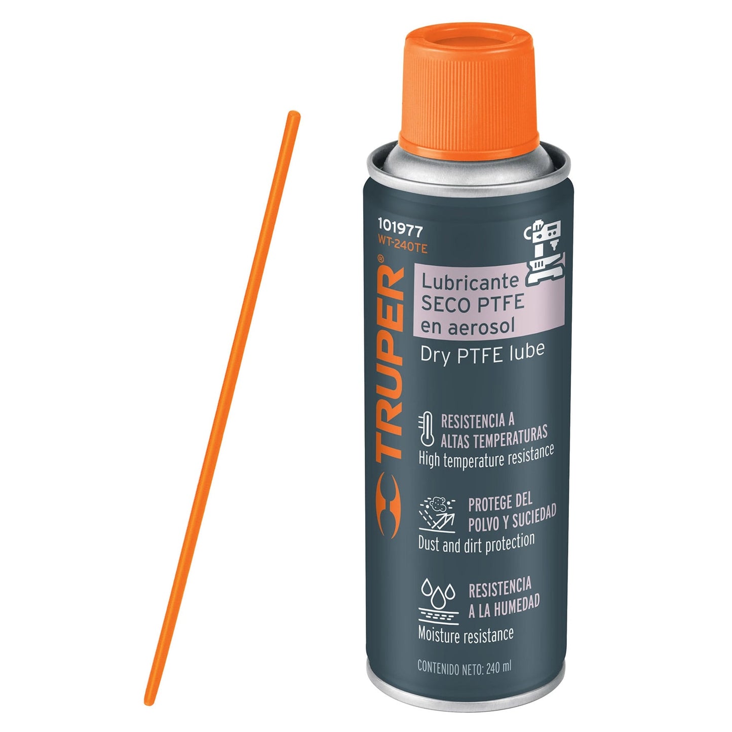 Lubricante seco PTFE en aerosol 240 ml Truper 101977 Pieza