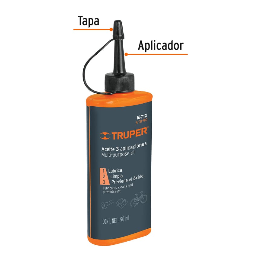 Aceite 3 en 1 90 ml 16712 truper Pieza