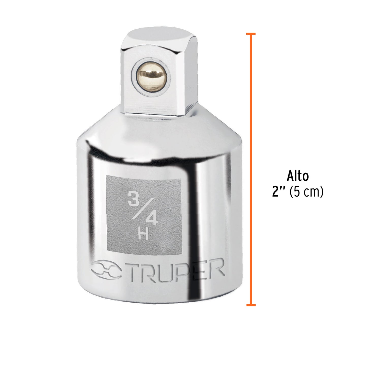 Adaptador para matraca de cuadro 3/4 a cuadro 1/2 13424 Truper Pieza