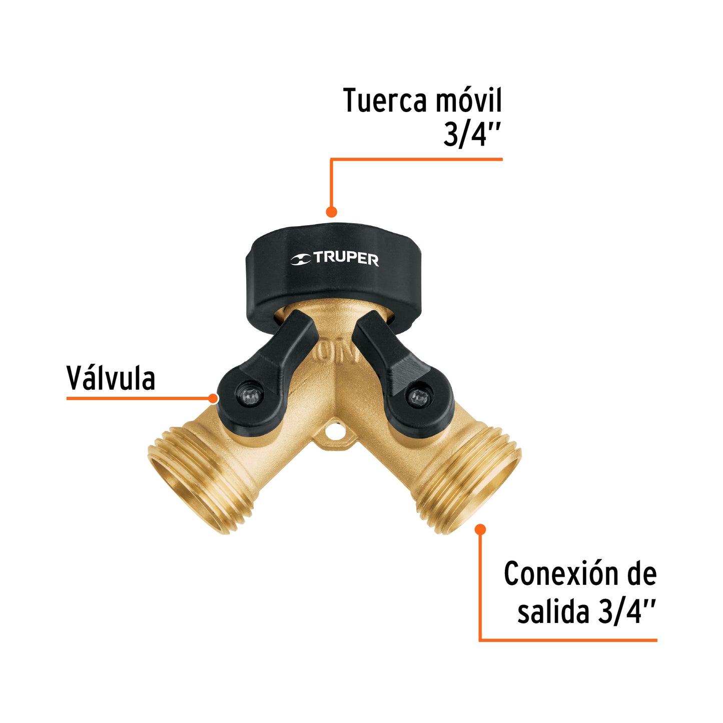 Conector pyp fundido en laton entrada 3/4p 10375 Pieza
