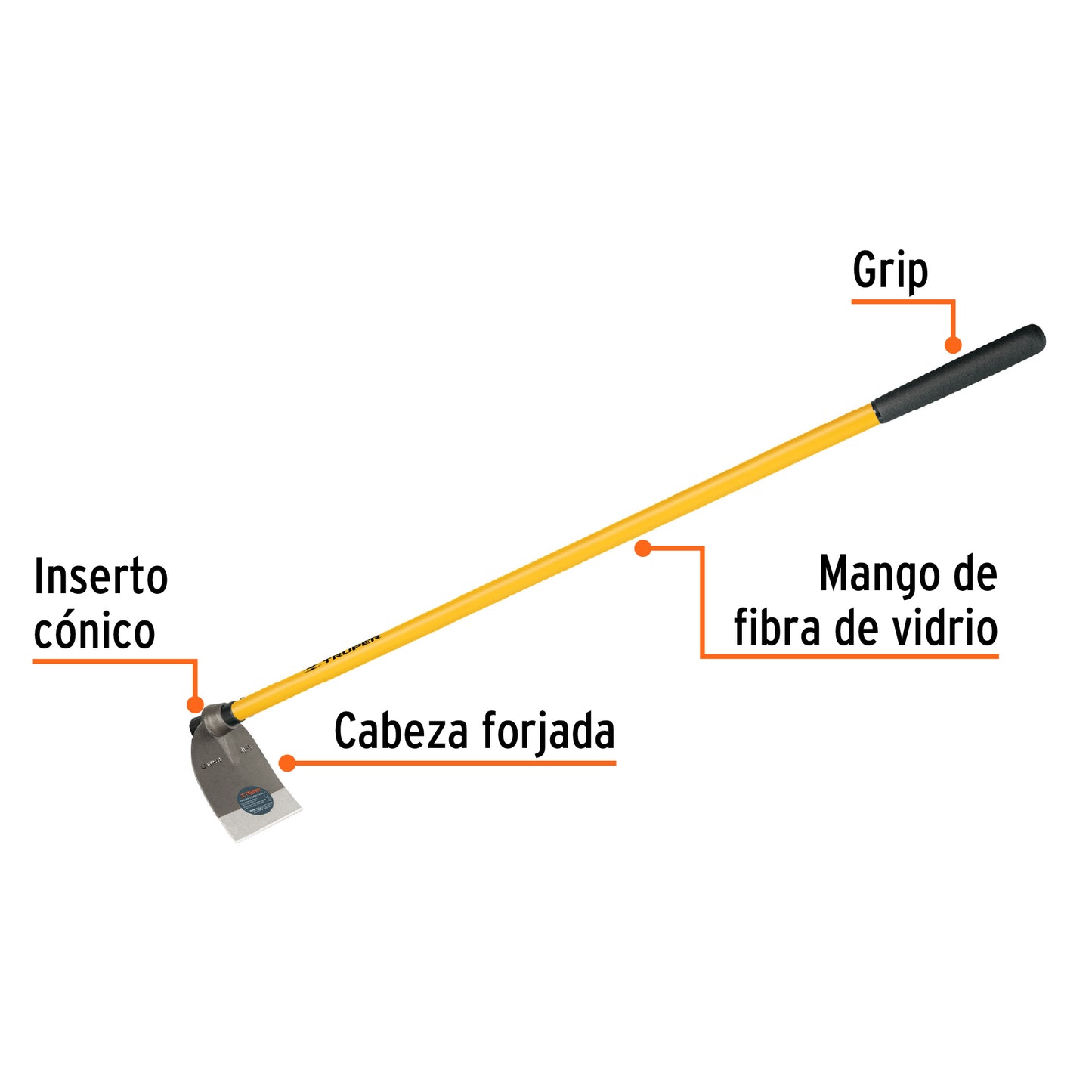 Azadon lane forjado no.3 con mango 54p 1.8 lbs Pieza