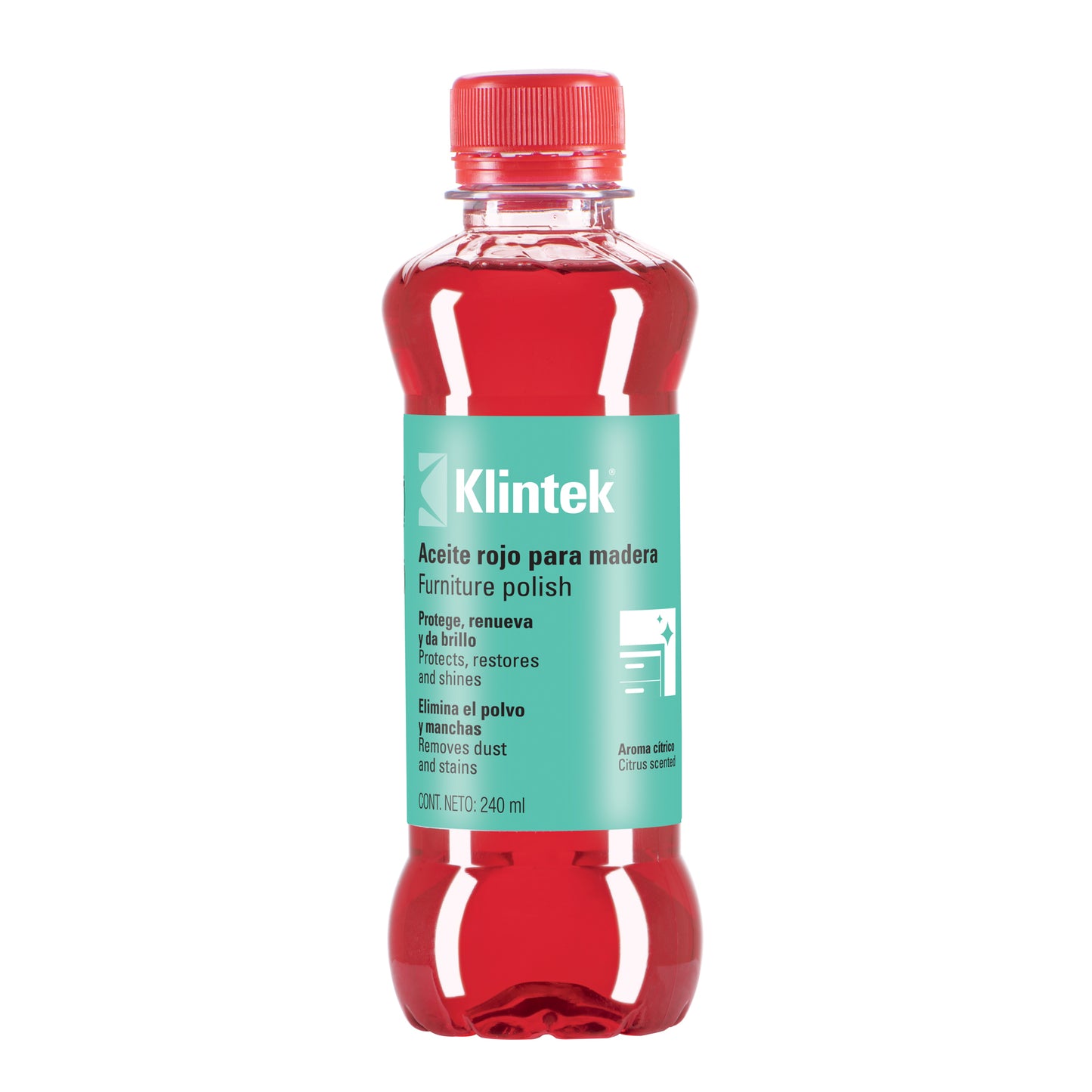 Aceite rojo para muebles 240 ml 57070 Klintek Pieza