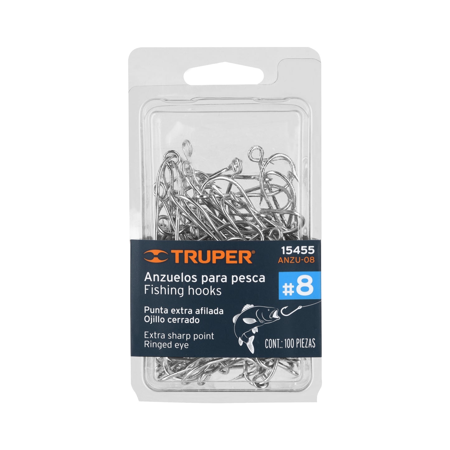 Anzuelo para pesca # 8 truper 15455 Pieza