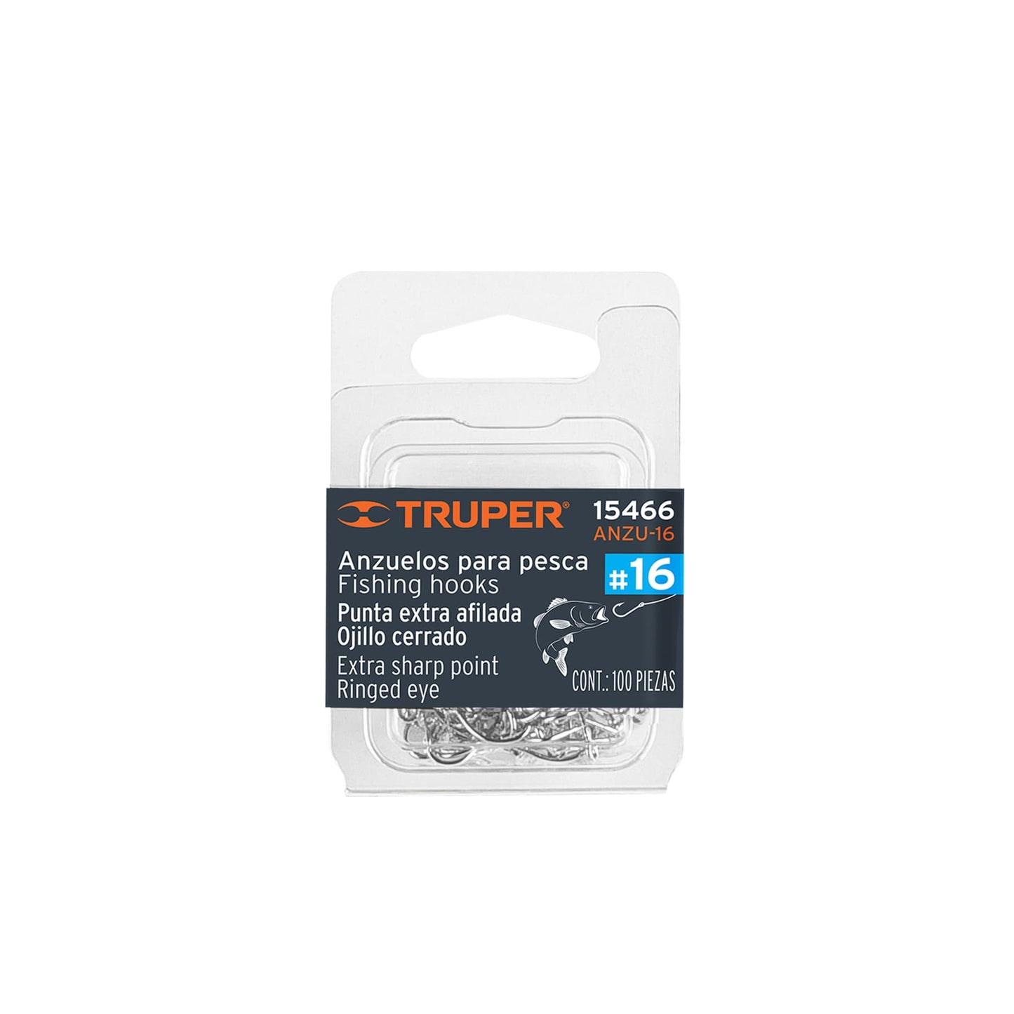 Anzuelo para pesca # 16 truper 15466 Pieza