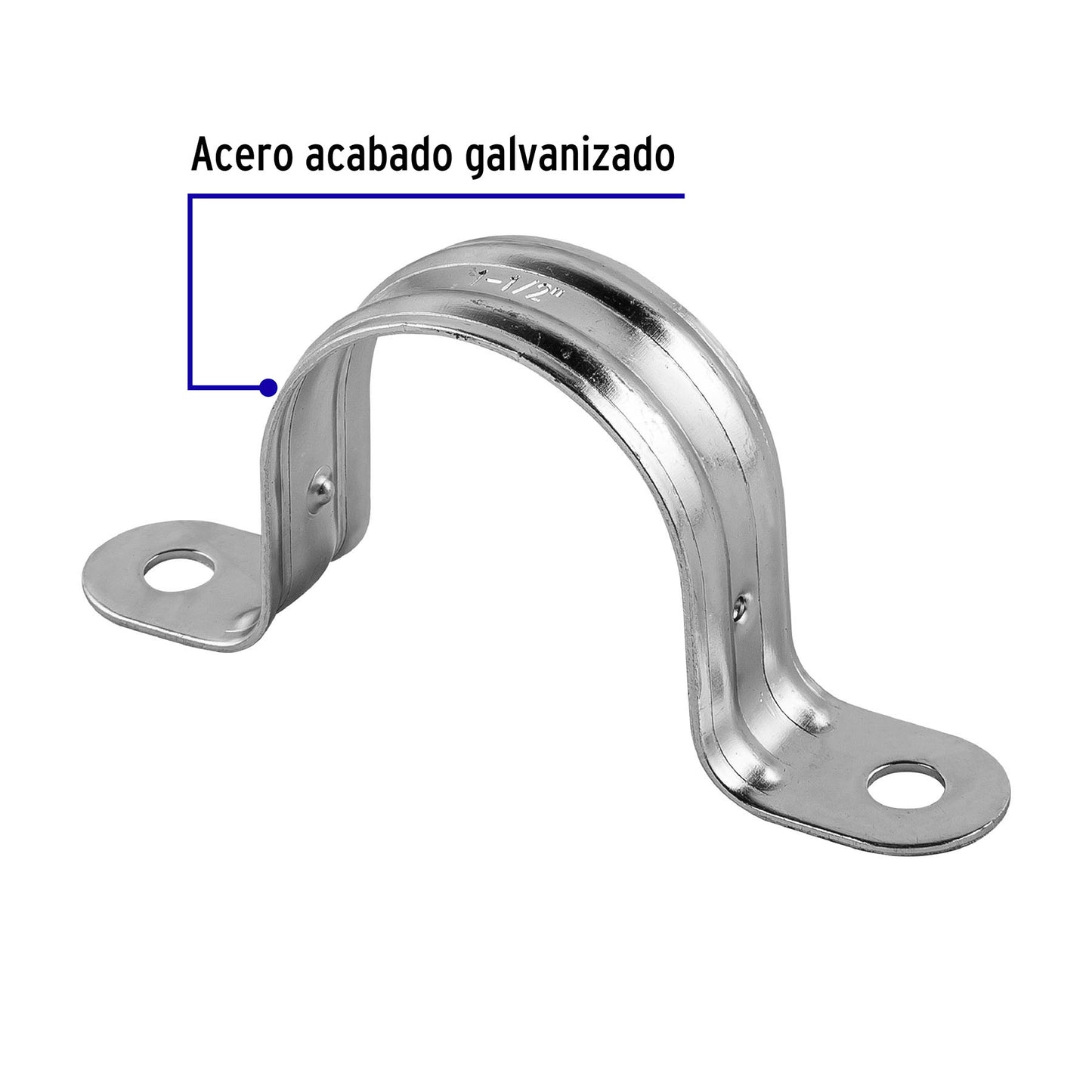 Abrazadera tubo tipo omega 1 1/2 Volteck 46031 Volteck Pieza