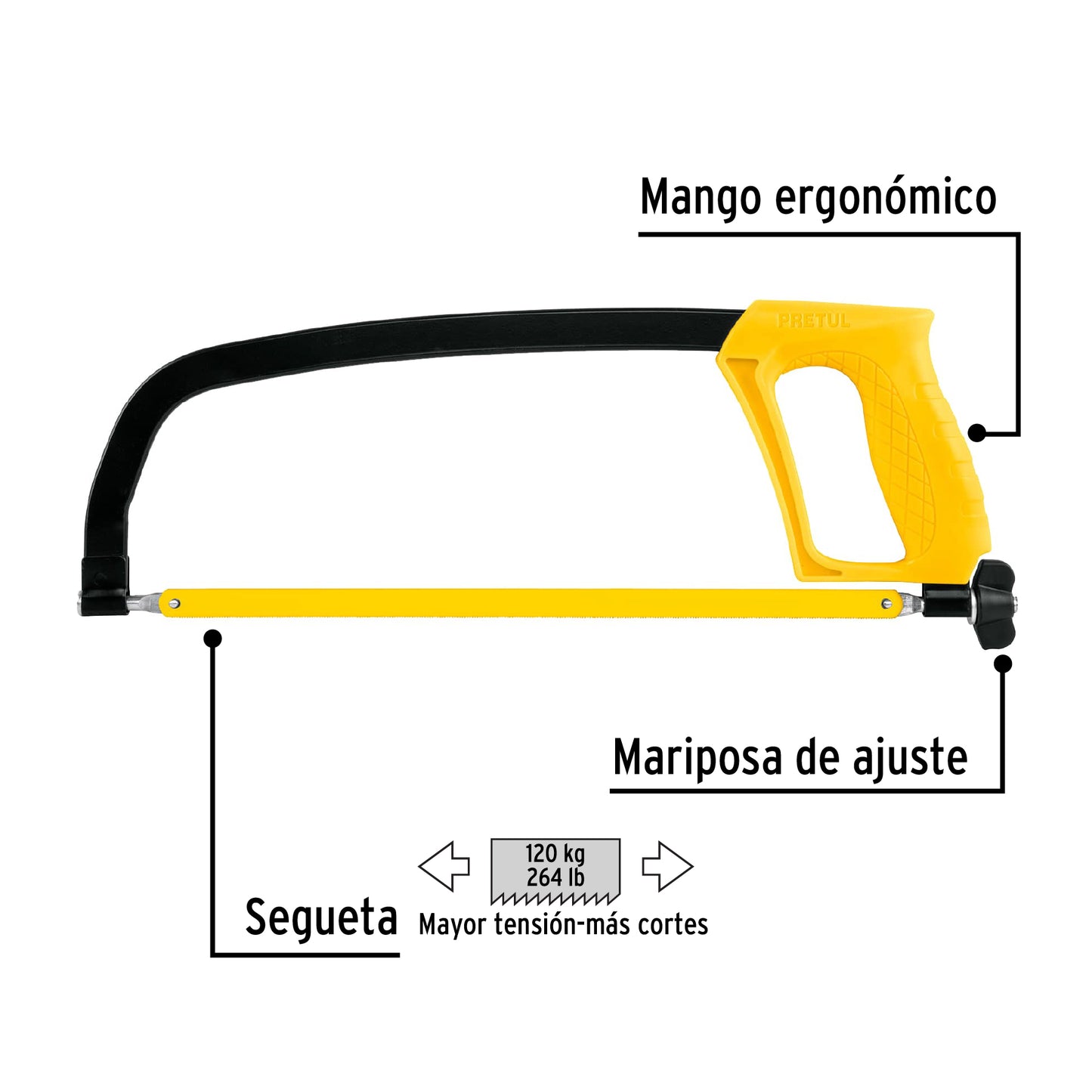 Arco de solera para segueta 12p 20017 pretul Pieza