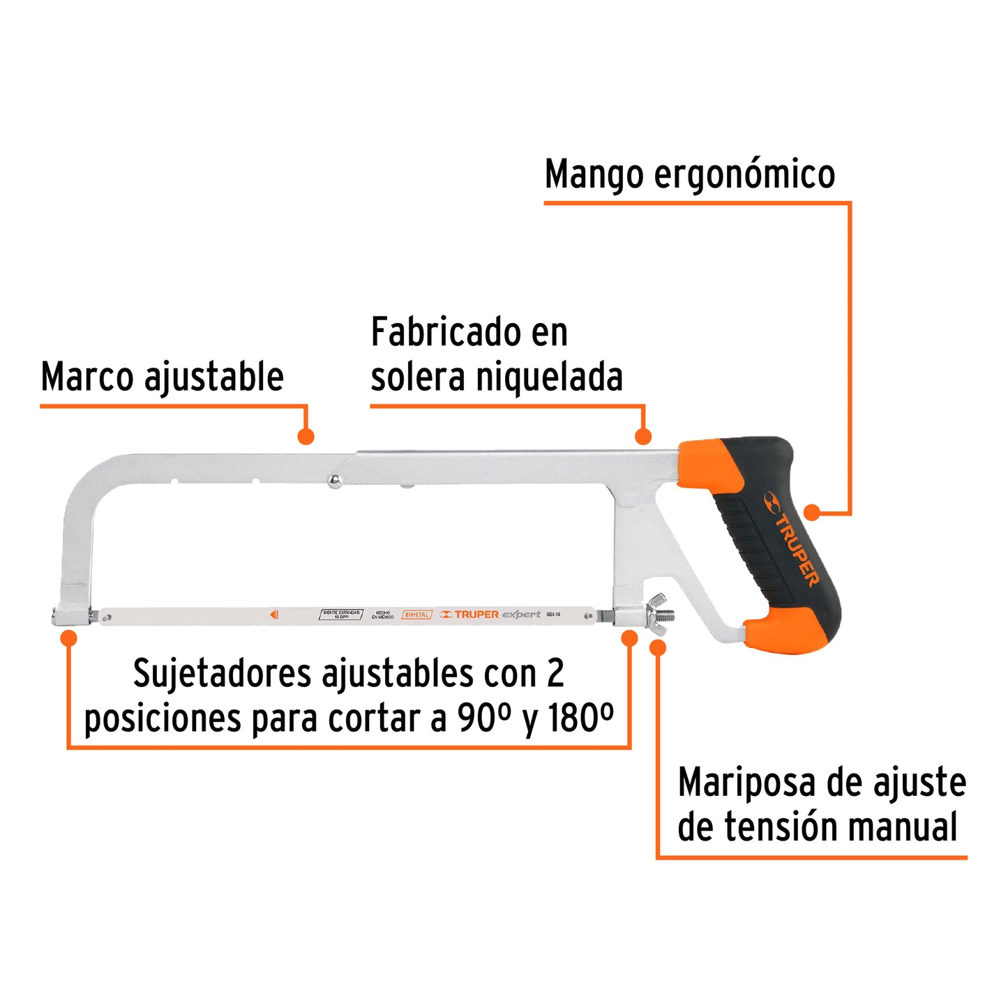 Arco profesional de solera para segueta 12p 10230 truper Pieza