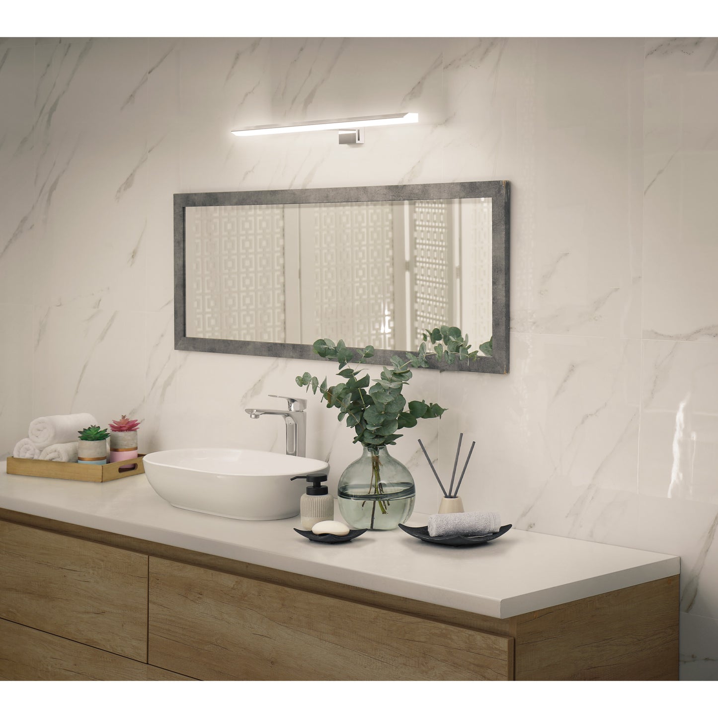 Arbotante decorativo cromado 7w leds 46347 volteck Pieza