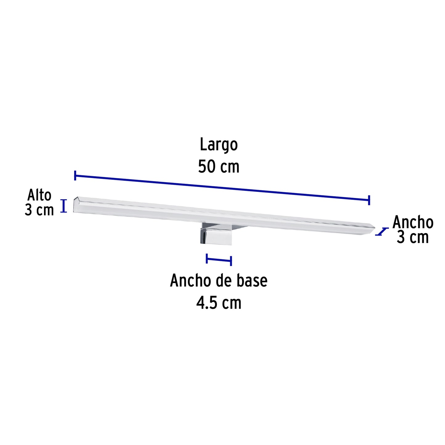 Arbotante decorativo cromado 7w leds 46347 volteck Pieza