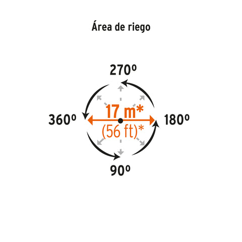 Aspersor base metalica tipo manguera 10312 truper Pieza