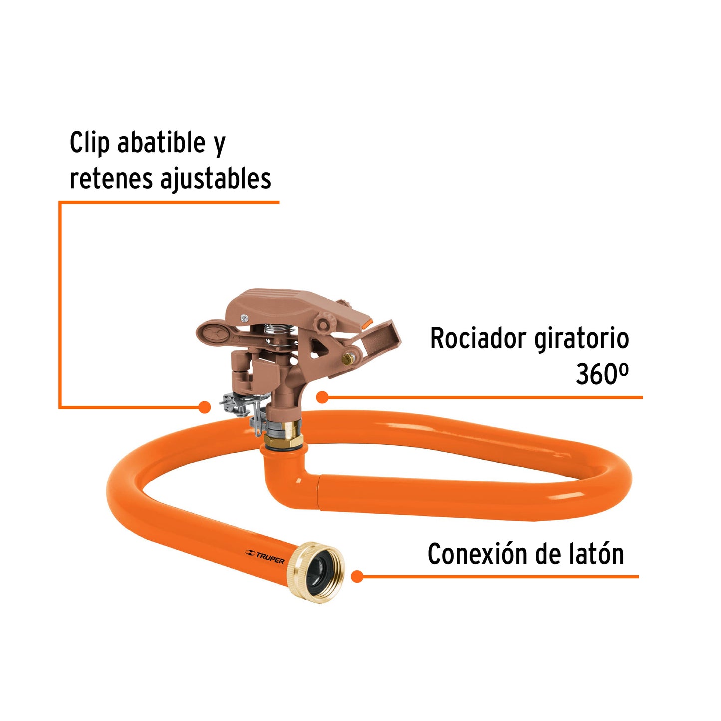 Aspersor base metalica tipo manguera 10312 truper Pieza