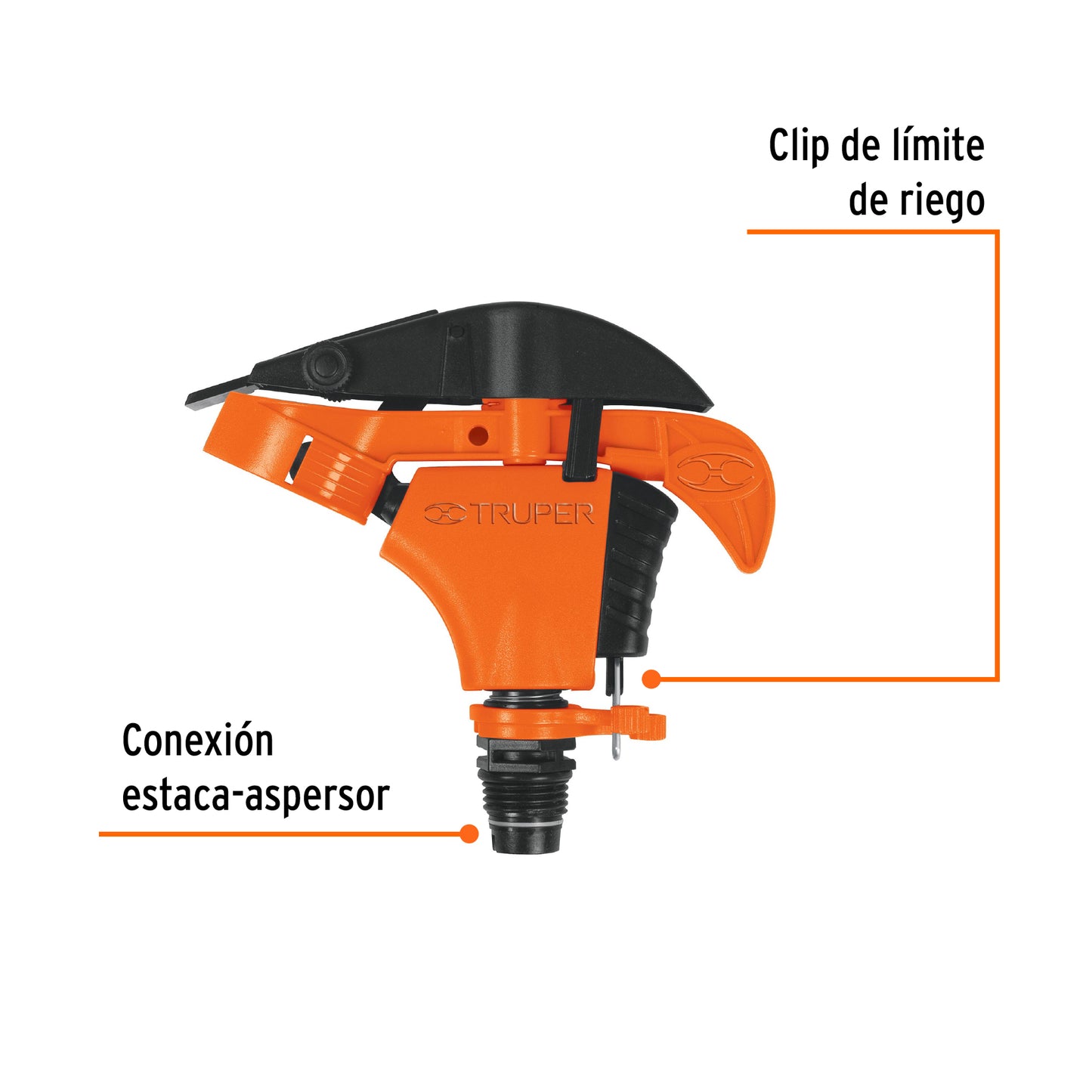 Aspersor plástico cabeza sola 10333 Truper Pieza