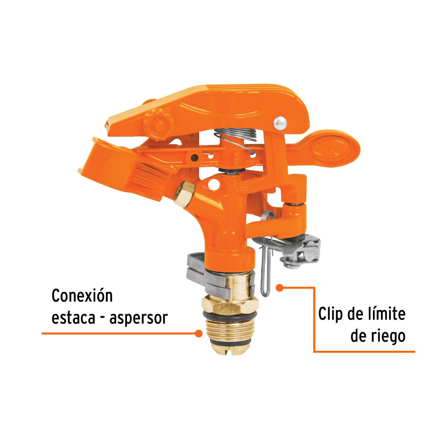 Aspersor metálico cabeza sola 10315 Truper Pieza