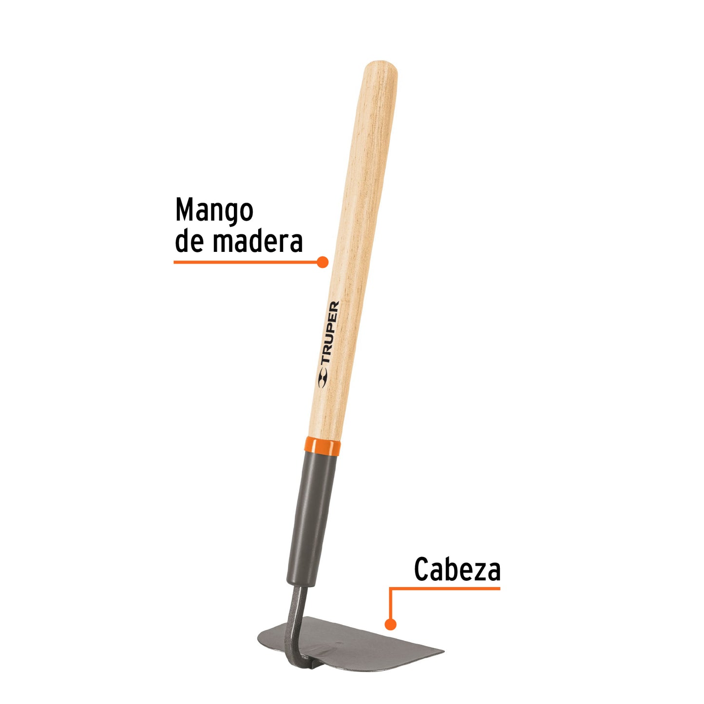 Azadon jardinero tomatero corto mango 16p Pieza