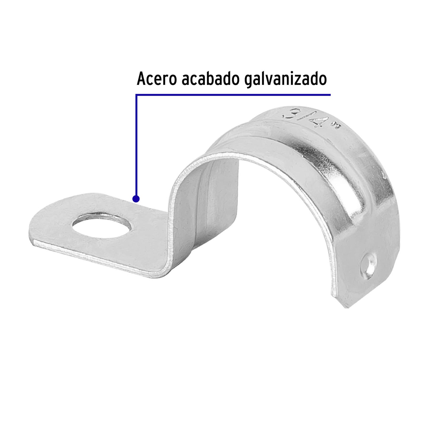 Abrazadera de tubo tipo una 3/4 Volteck 46921 Volteck Pieza